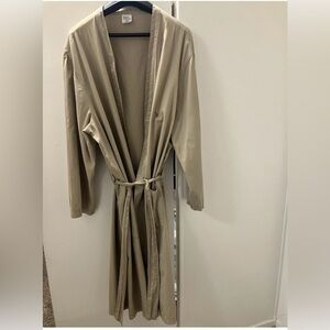 POLO RALPH LAUREN Mens Vintage Khaki Cotton Embroidered Pony Logo Robe Sz L XL